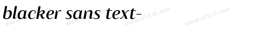blacker sans text字体转换